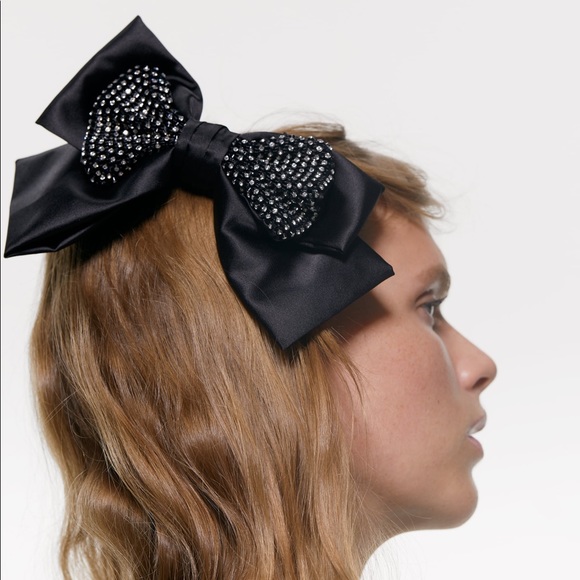 Zara Accessories Zara Bow Bejeweled Hair Clip Poshmark